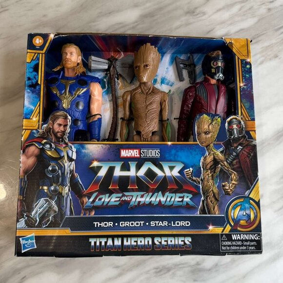 Marvel Avengers Titan Hero Series Thor Groot Star-Lord Action Figures - 3pk - Picture 6 of 10